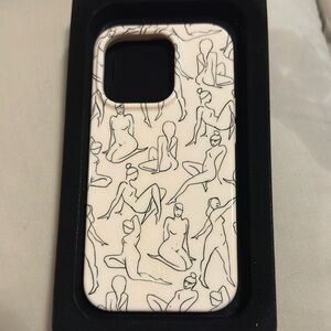 Velvet Caviar Black Line Art MagSafe iPhone 14 Pro Case